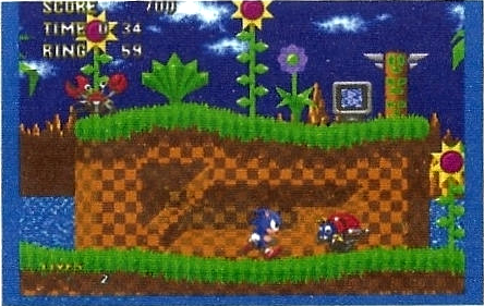 A screenshot of the Computer Chronicles build of Sonic The Hedgehog