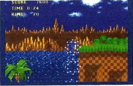 A screenshot of the Computer Chronicles build of Sonic The Hedgehog